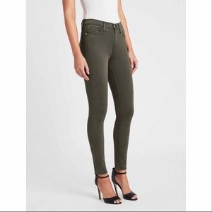 FRAME || Le High Skinny Jeans in Dark Green
